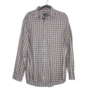 Johnston‎ & Murphy contrasting cuff Shirt Men's Large